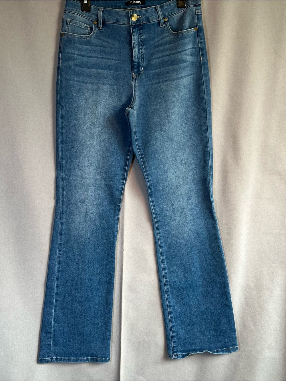 D. Jeans sz12 Mid Wash Blue Women's Flare Bootcut Stretch Jeans Recycled